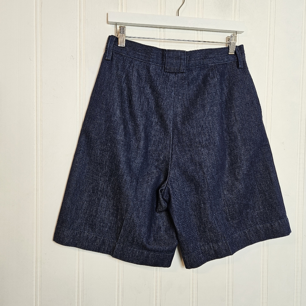 Banana Republic Piper Bermuda Shorts Womens Size 26 High Rise Dark Wash Pleated - Picture 8 of 16